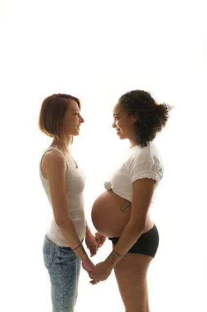 photo grossesse couple studio